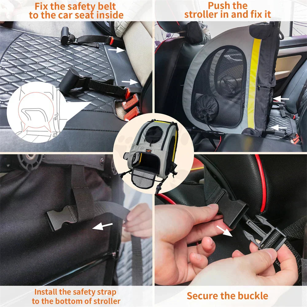 Folding 2 in 1 Pet Stroller