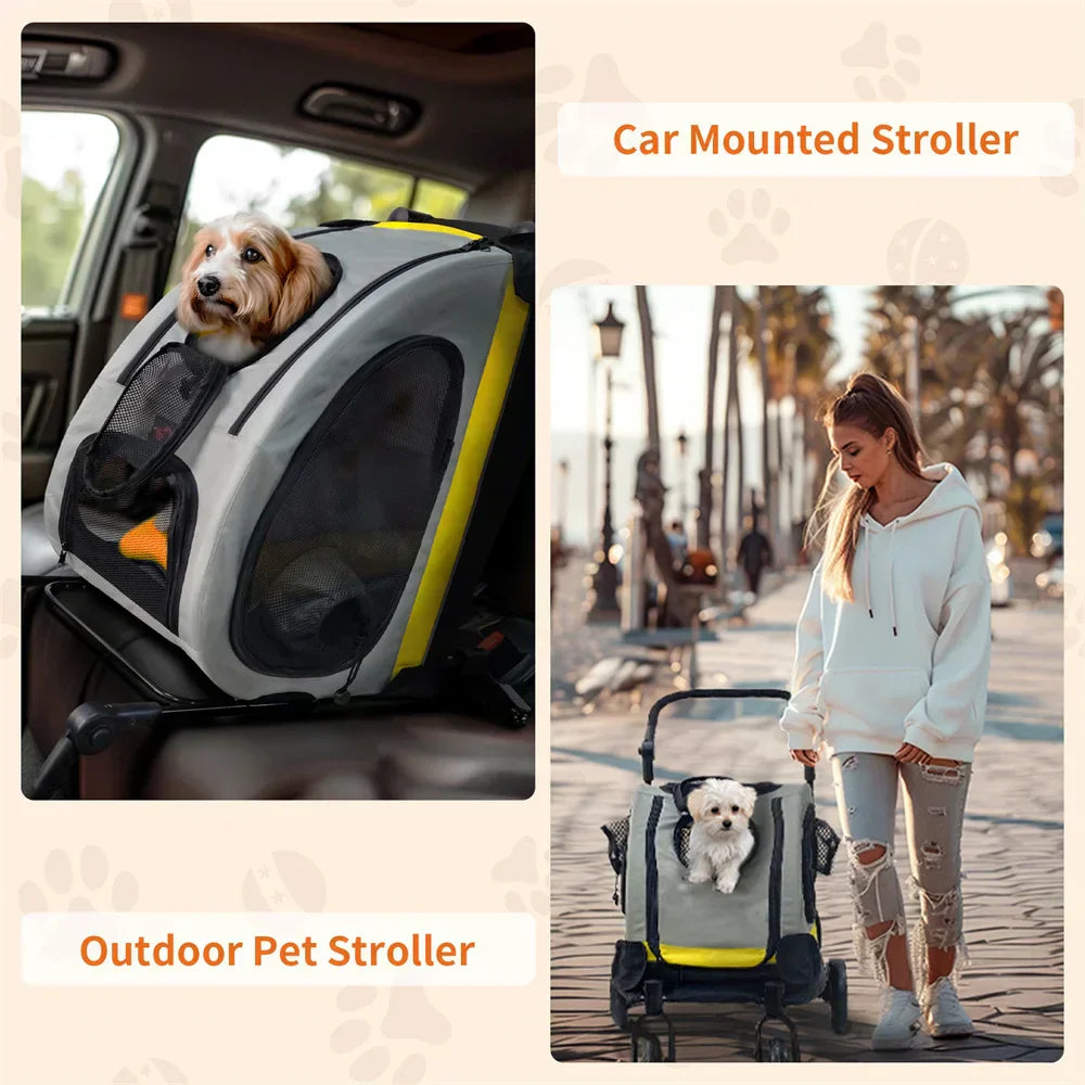 Folding 2 in 1 Pet Stroller