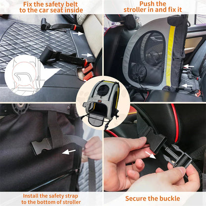 Folding 2 in 1 Pet Stroller